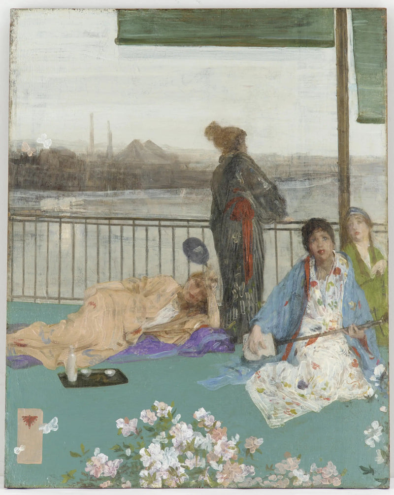 Variationer av kött- och gröna färger — Balkongen - James Abbott McNeill Whistler