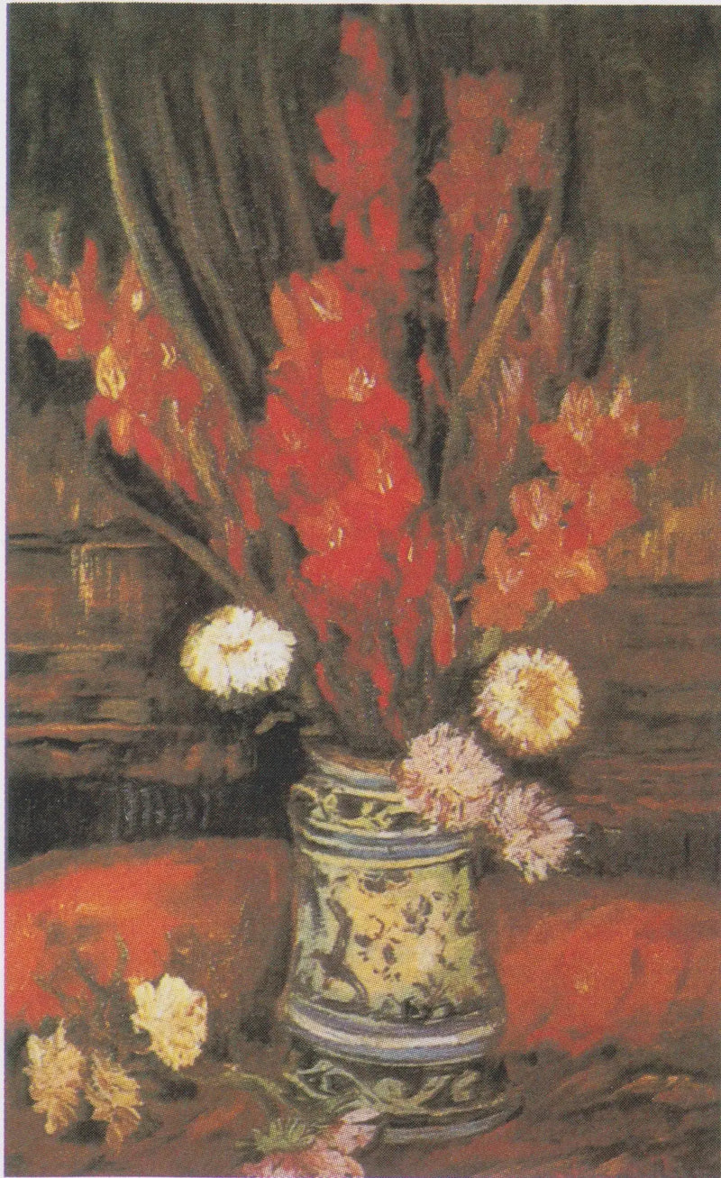 Vas med röda gladioler - Vincent van Gogh