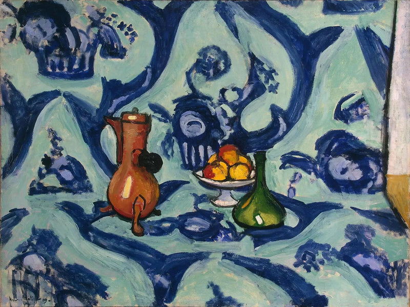 Vas, flaska och frukter - Henri Matisse