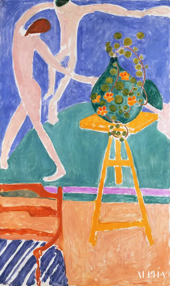 Vase de capucines avec danse - Matisse - Reproductions de tableaux et peintures haut de gamme