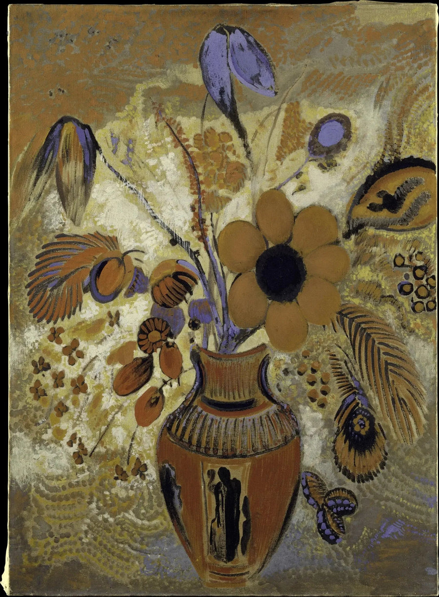 Etruskisk vas med blommor - Odilon Redon