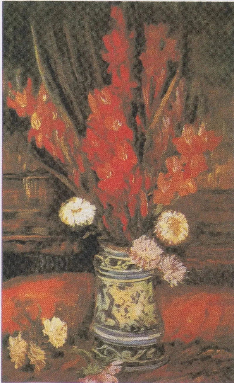Vas med röda gladioler - Vincent van Gogh