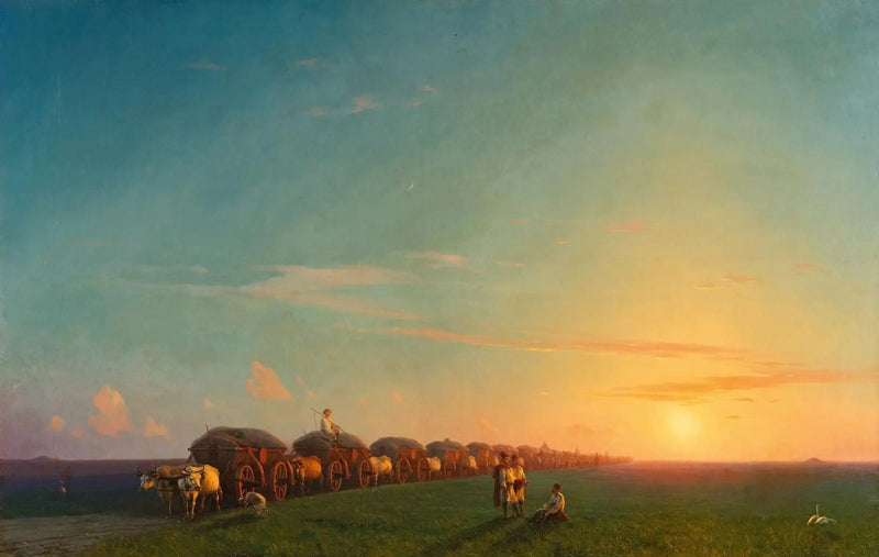 Stort landskap med kolonisatörer - Ivan Aivazovskij