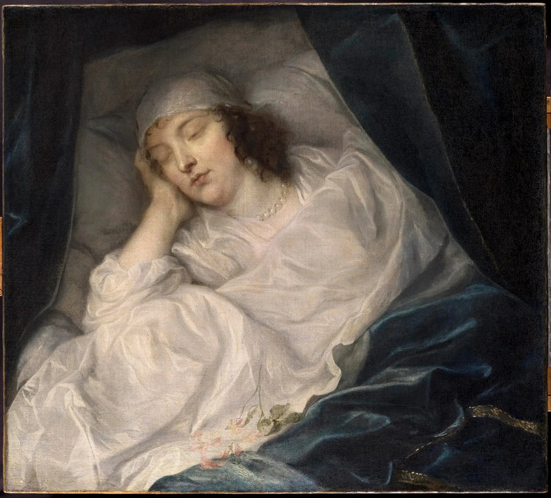 Venetia, Lady Digby, på sin dödsbädd - Antoine van Dyck