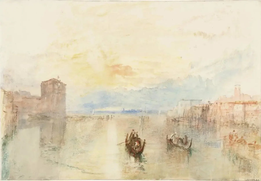 Venedig: Giudecca-kanalen, med utsikt mot Fusina vid solnedgången - J. M. W. Turner