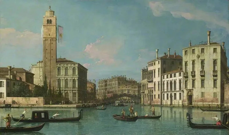 Venetiansk: Cannaregio-mynningen - Canaletto