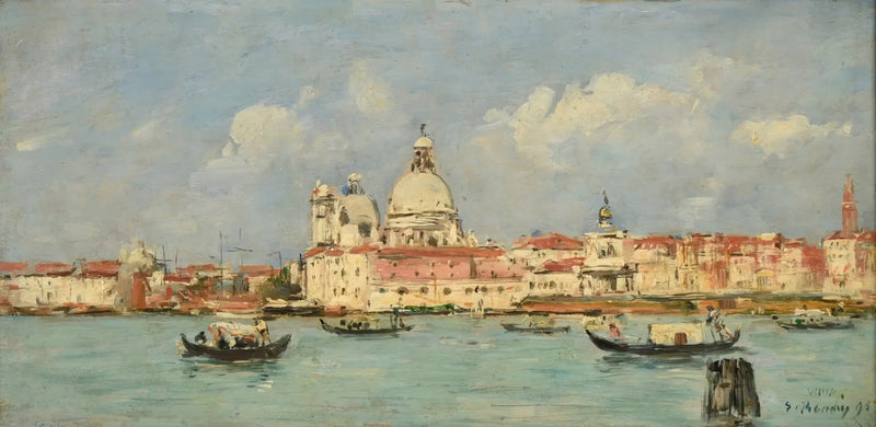 Venedig. Tullen och Notre-Dame-de-la-Salute - Eugène Boudin