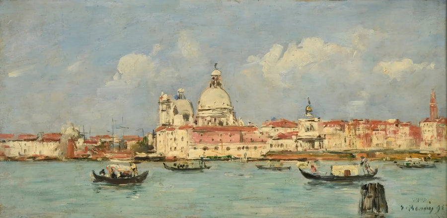 Venedig. Tullen och Notre-Dame-de-la-Salute - Eugène Boudin