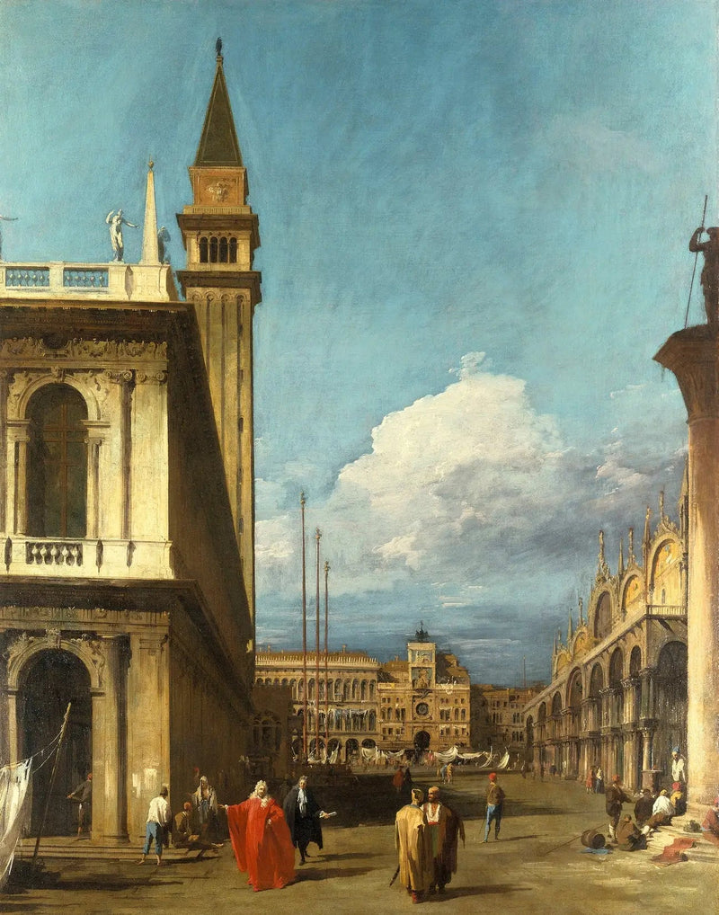 Venedig: Piazzetta mot Torre dell'Orologio - Canaletto
