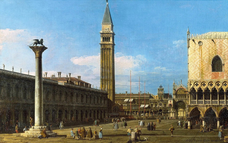 Venedig: Piazzetta mot Torre dell'Orologio - Canaletto