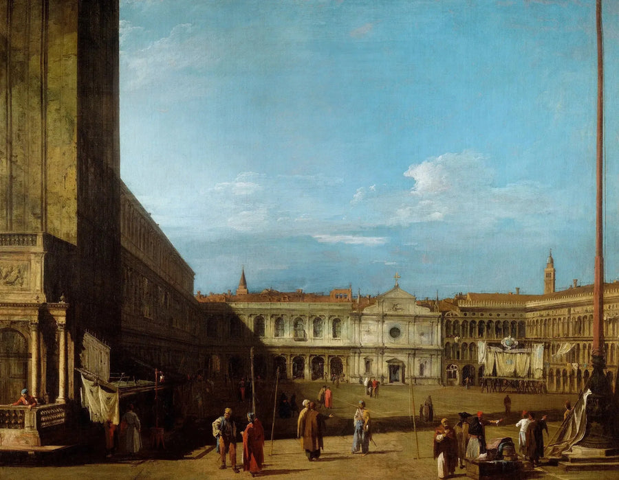 Venedig: Sankt Markusplatsen mot San Geminiano - Canaletto