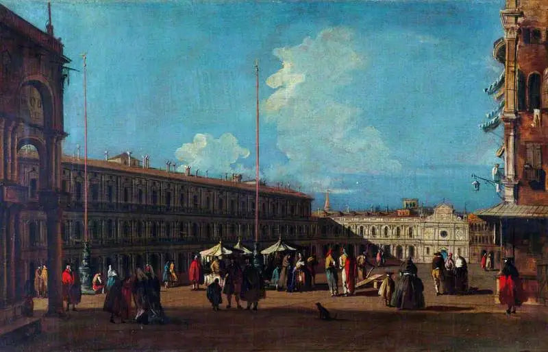 Venedig: Sankt Markusplatsen sett västerut - Canaletto