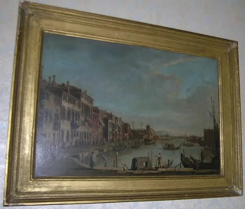 Venedig: kanalen Santa Chiara mot lagunen - Canaletto