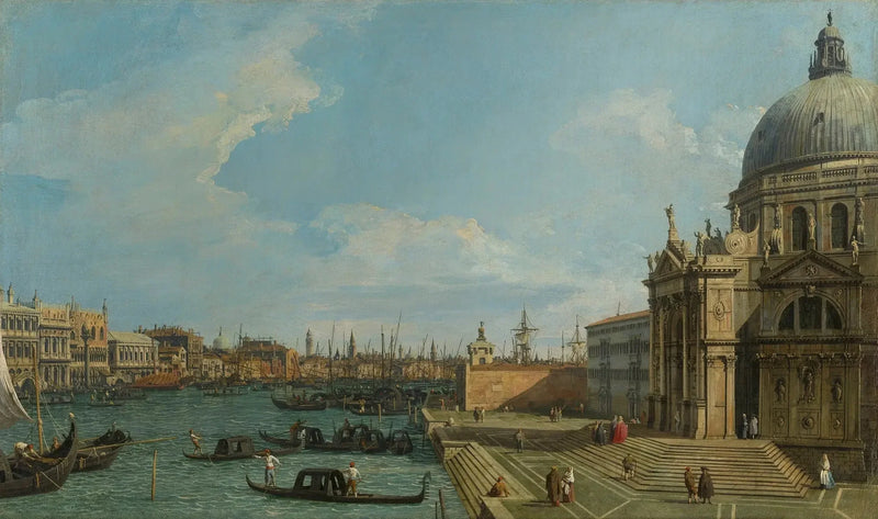Venedig: Canal Grande med Santa Maria della Salute mot Riva degli Schiavoni - Canaletto
