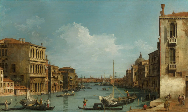 Venedig: den stora kanalen från Campo San Vio mot bacino - Canaletto