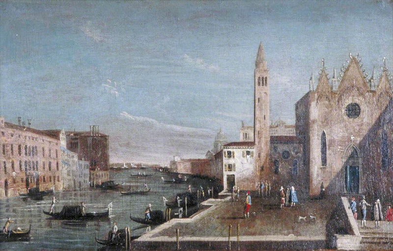 Venedig: Grand Canal söderut från Santa Maria della Carità mot Bacino di San Marco - Francesco Guardi