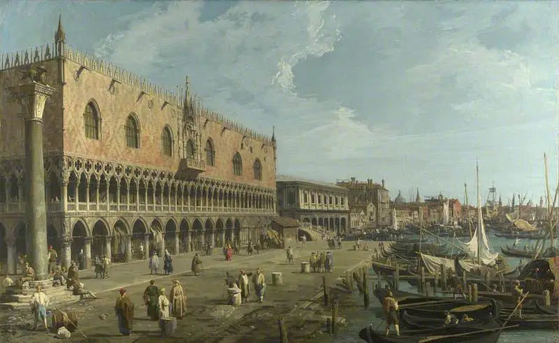 Venedig: Dogepalatset och Riva degli Schiavoni - Canaletto