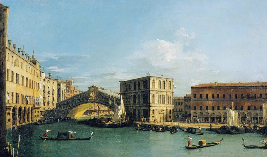 Venedig: Rialtobron mot norr - Canaletto