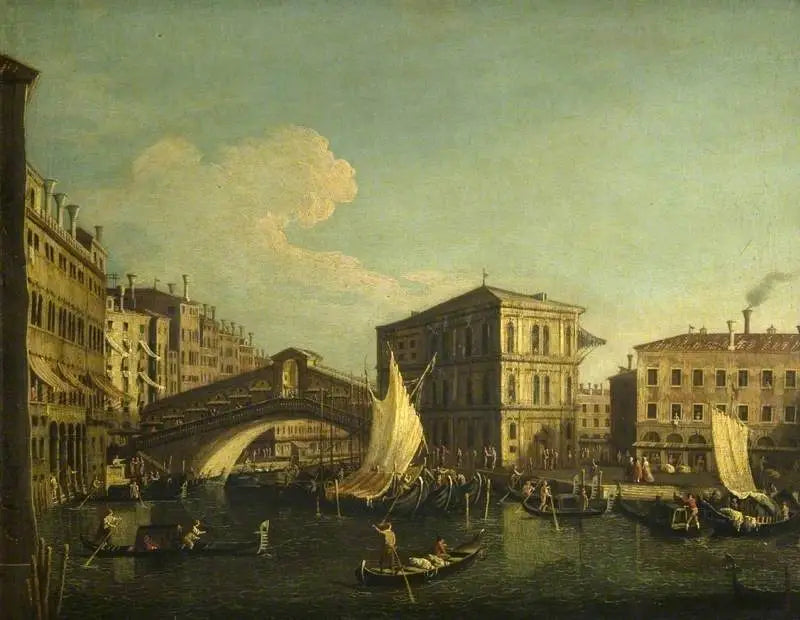 Venedig: Rialtobron sett från norr - Canaletto