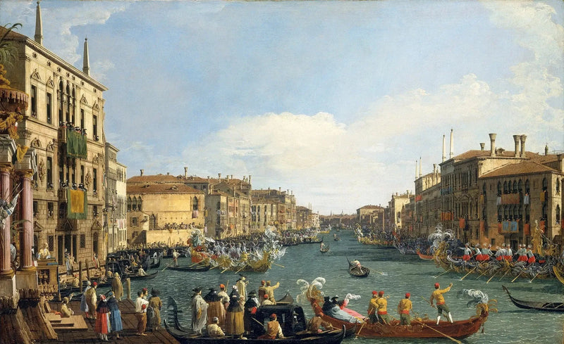 Venedig: Regatta på Grand Canal - Canaletto