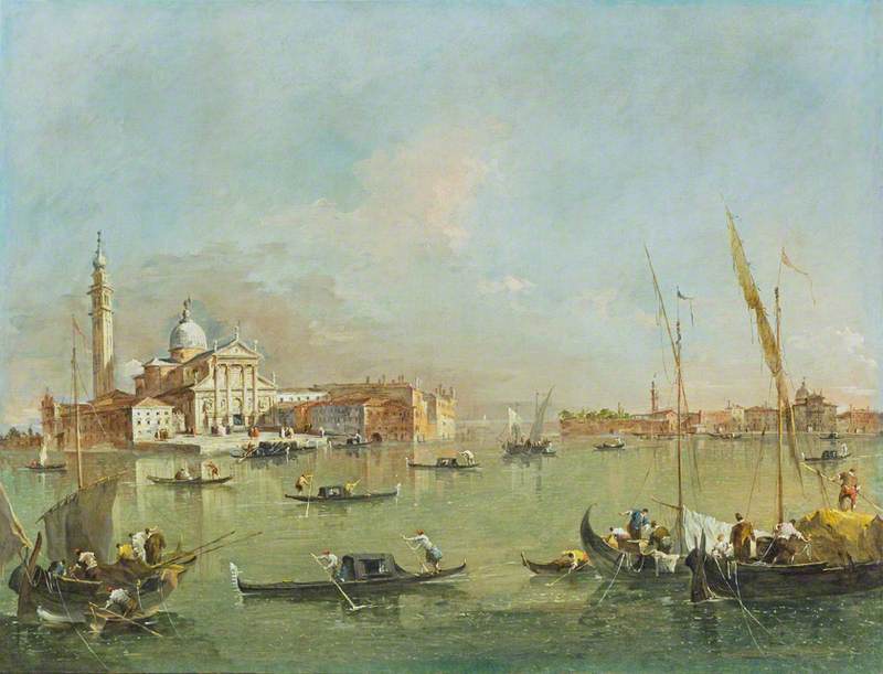 Venedig: San Giorgio Maggiore med Giudecca och Zitelle - Francesco Guardi