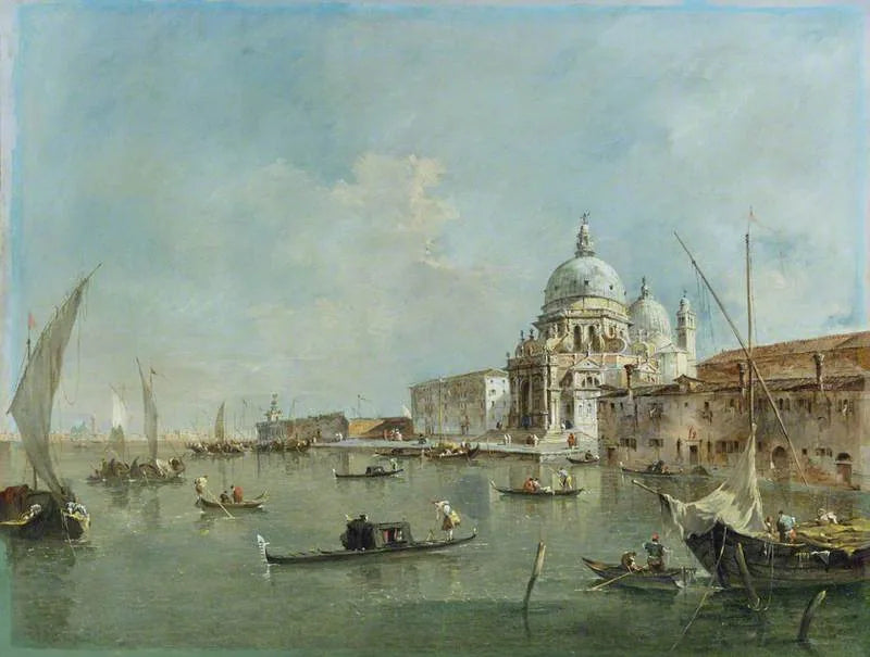 Venedig: Santa Maria della Salute och Dogana - Francesco Guardi