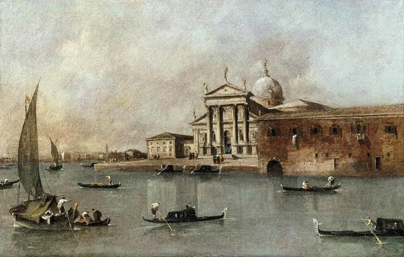 Venice: Utsikt över San Giorgio Maggiore-kyrkan från Giudecca - Francesco Guardi