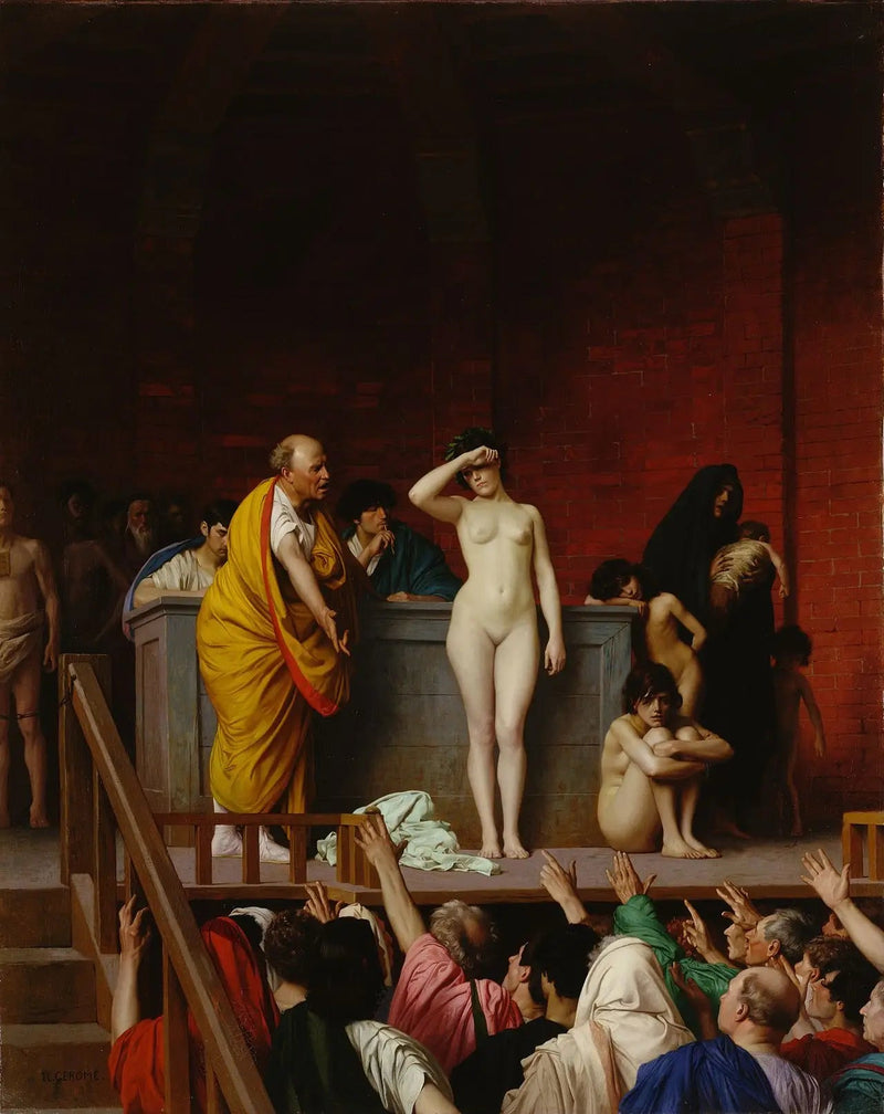 Försäljning av slavar i Rom - Jean-Léon Gérôme