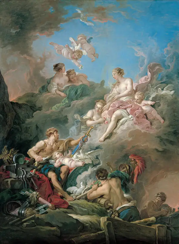 Vénus à la forge de Vulcain - François Boucher image 1 reproduction artisanale de tableau
