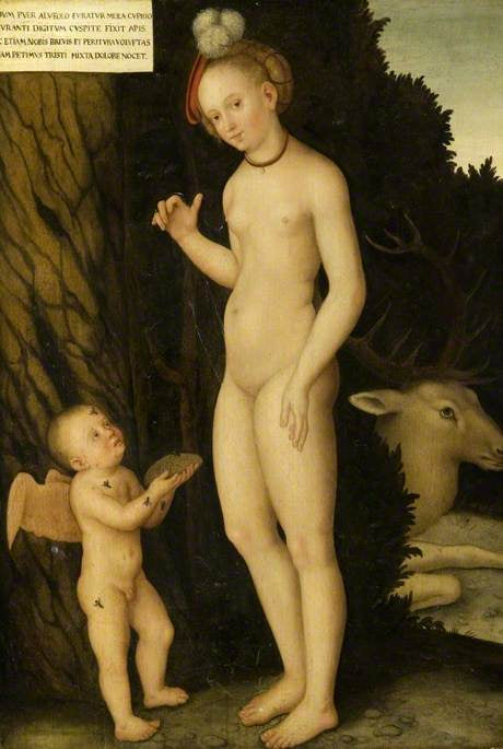 Venus med Cupido, honungsstölden - Lucas Cranach den äldre