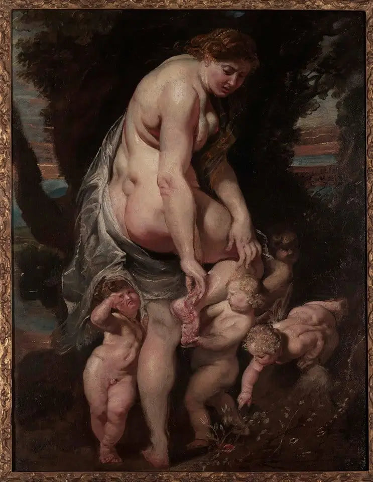 Väninna sårad av en tagg - Peter Paul Rubens