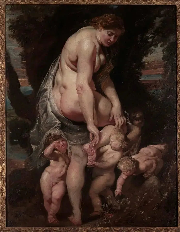 Väninna sårad av en tagg - Peter Paul Rubens