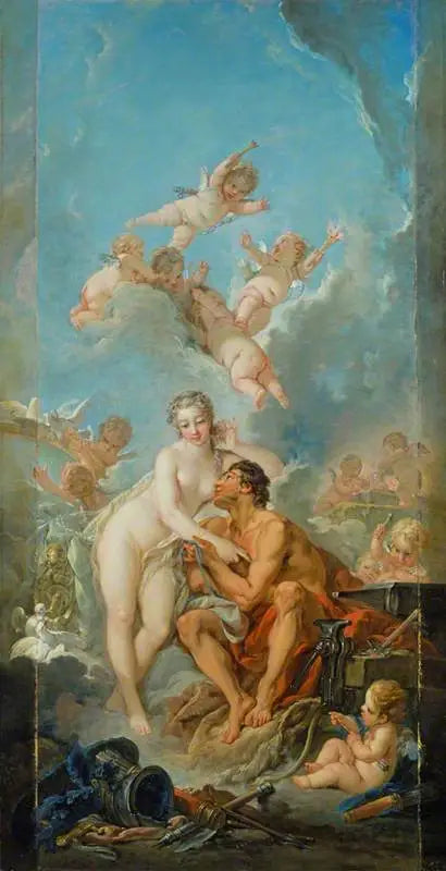 Venus hos Mars, felaktigt kallad Venus hos Vulcan - François Boucher