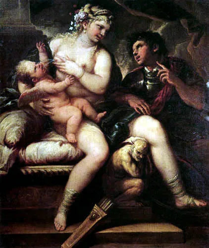 Vénus, Cupidon och Mars - Luca Giordano