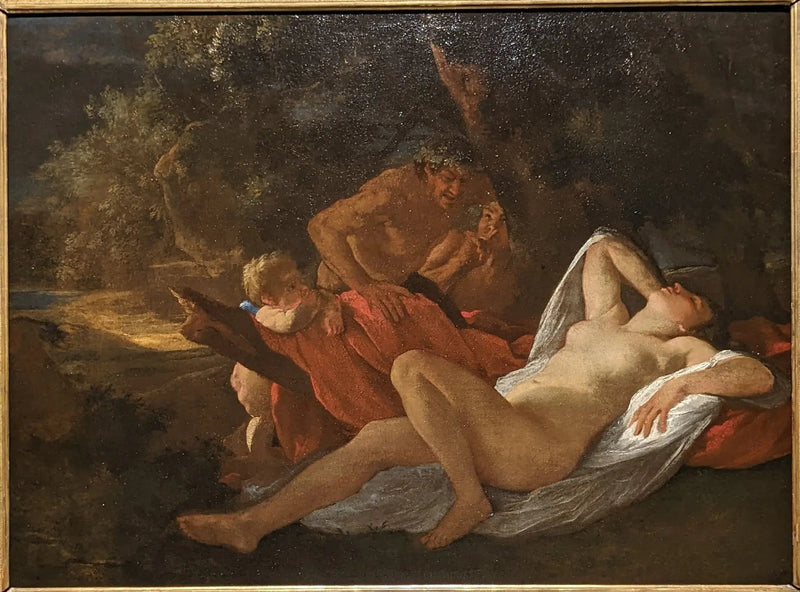 Venus övervakad av två satyrer - Nicolas Poussin