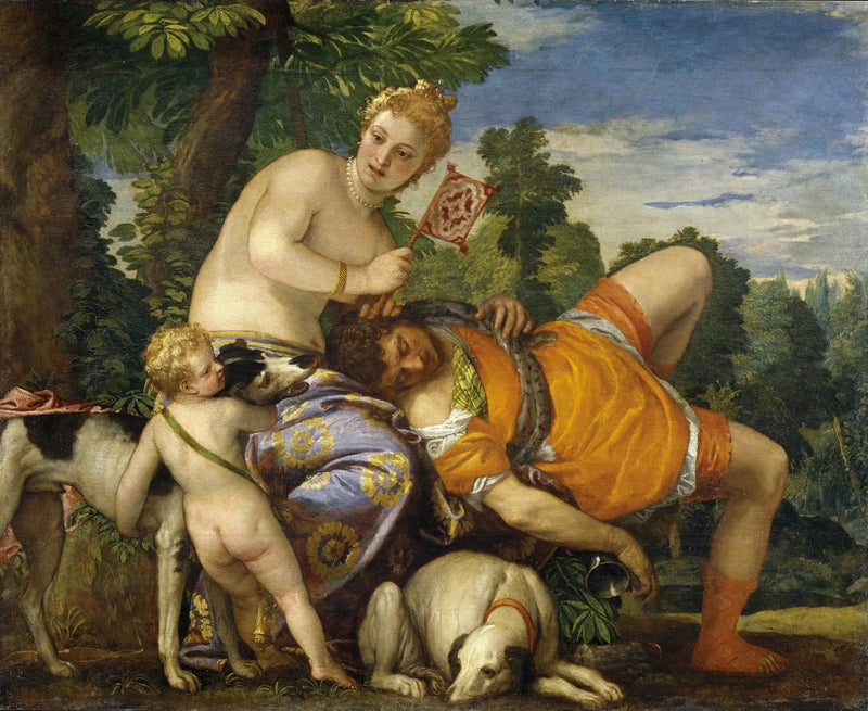 Venus och Adonis - Paul Véronèse