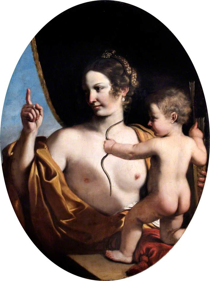 Venus och Cupido - Guercino
