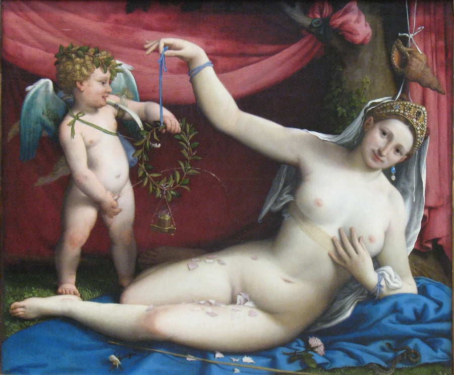 Vénus och Cupidon - Lorenzo Lotto
