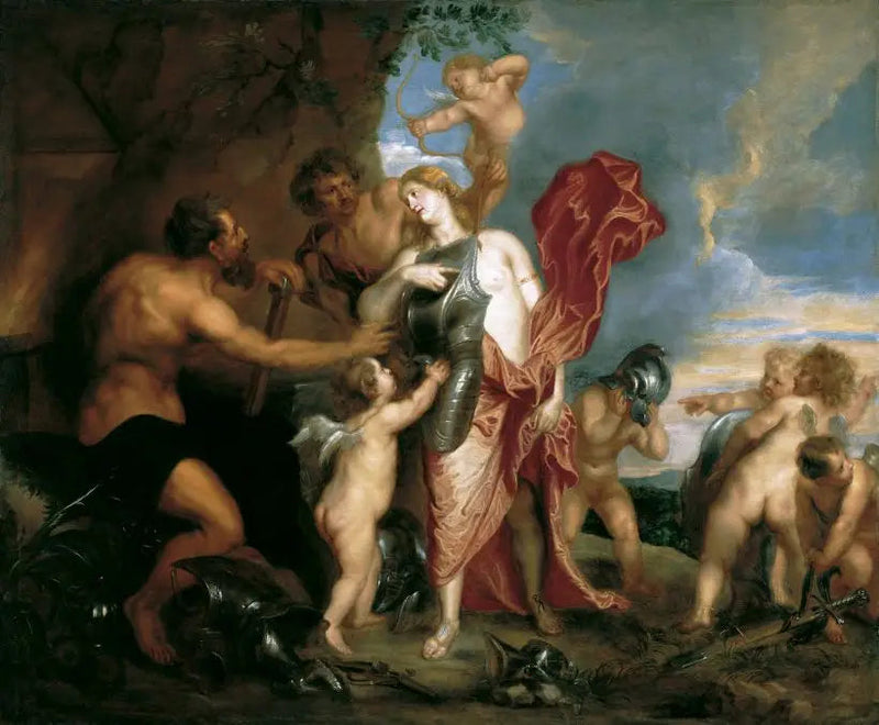 Venus som tar emot Eneas vapen av Vulkan - Antoine van Dyck