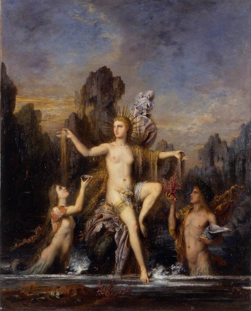 Venus som kommer ut ur vågen - Gustave Moreau