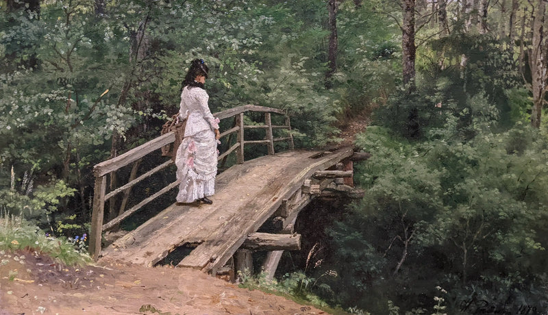 Véra Répine promenad i parken vid Abramtsevo - Ilya Repin