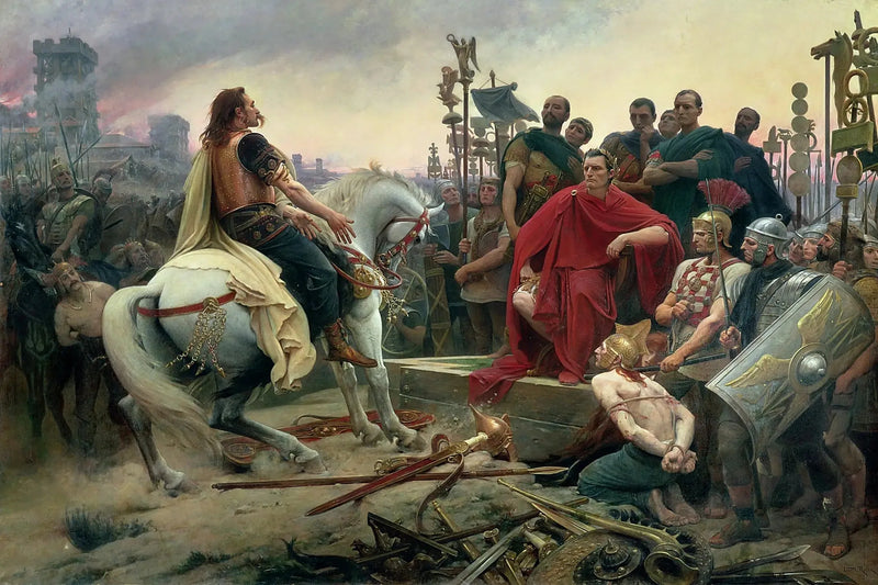 Vercingetorix kastar sina vapen vid foten av Julius Caesar - Lionel Royer