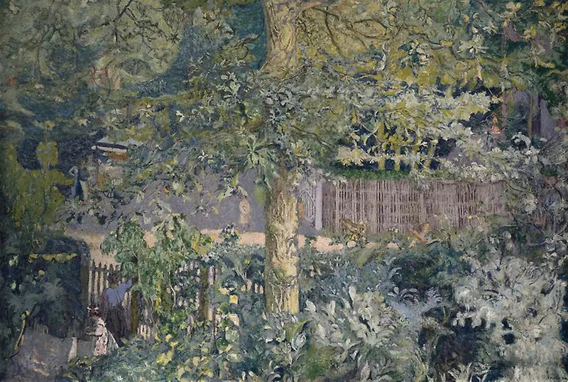 Grönska (Lövverk. Ek och fruktförsäljare) - Édouard Vuillard