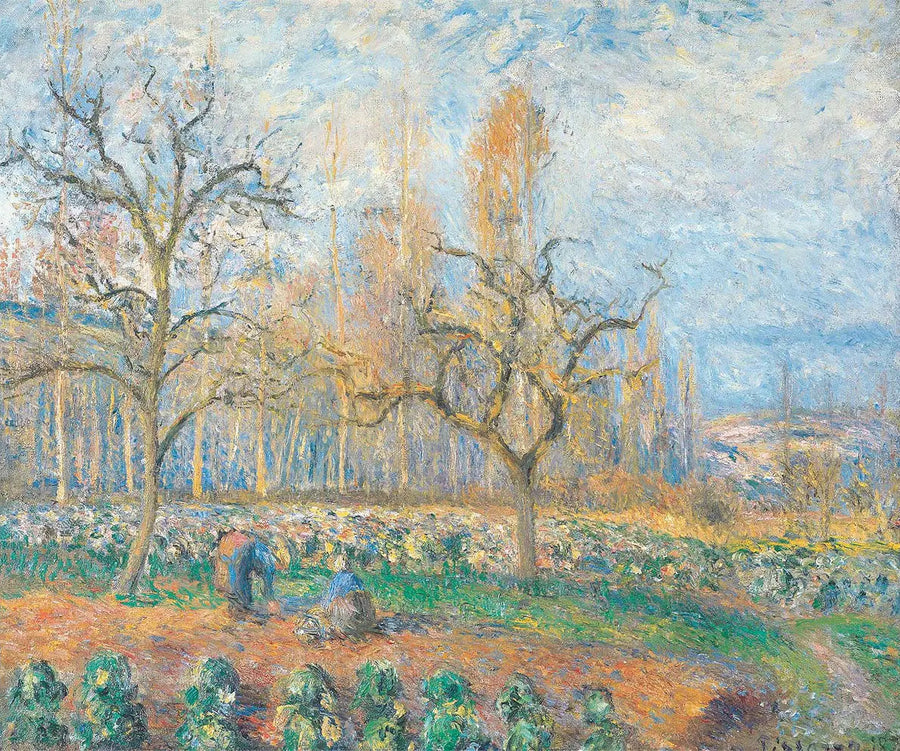Pontoise-lund, solnedgång - Camille Pissarro