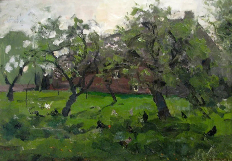 Trädgård med höns - Piet Mondrian