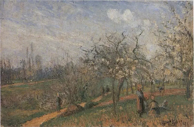 Blomstrande fruktträdgård - Camille Pissarro