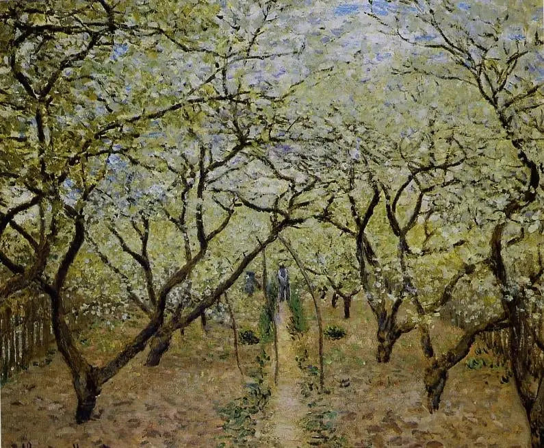 Blommande fruktträdgård - Claude Monet
