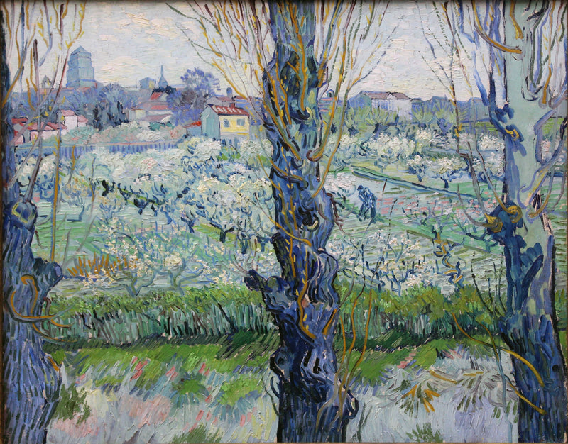 Fruktträdgård i blom med utsikt över Arles - Vincent van Gogh