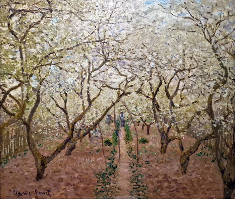 Fruktträdgård i blom i Vétheuil W521a - Claude Monet