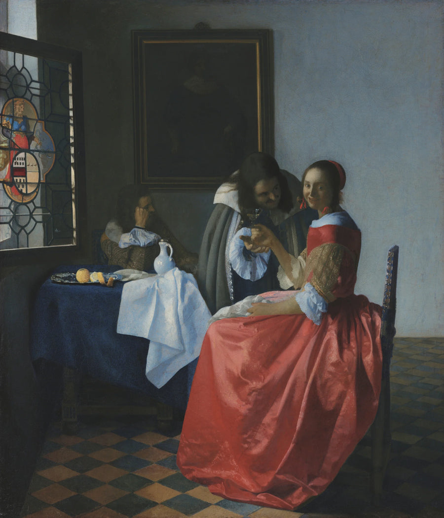 Den unga flickan med vinglaset - Johannes Vermeer